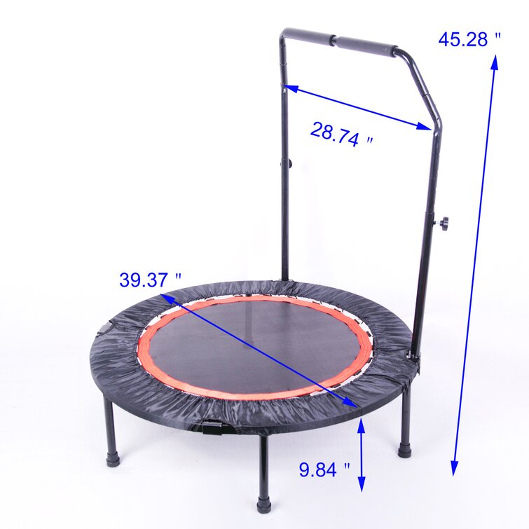 Trampoline with outlet handle for adults